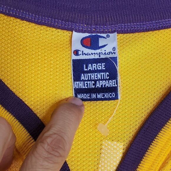 VINTAGE #41 GLEN RICE LOS ANGELES LAKERS NBA CHAMPION JERSEY 44 LARGE - Picture 4 of 9